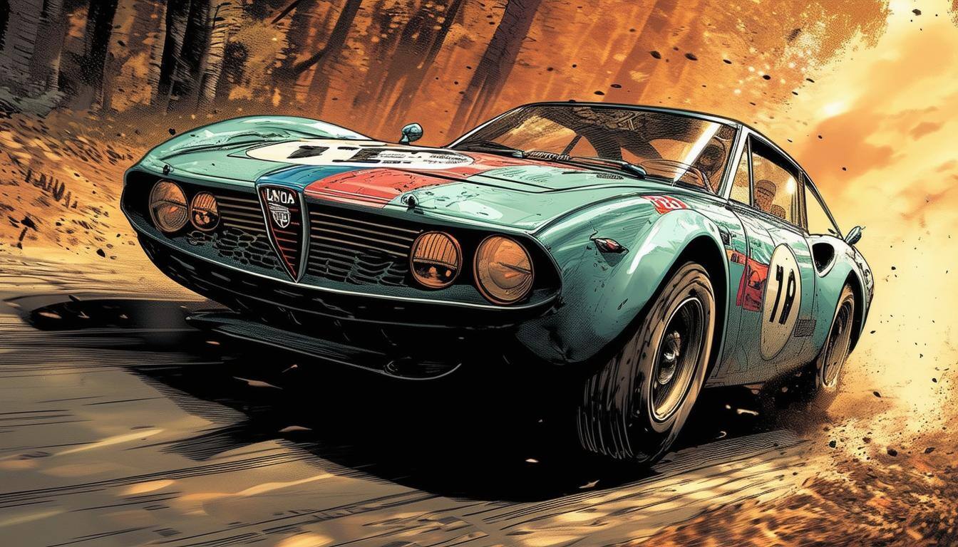 voiture de course lancia