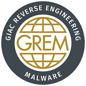 GIAC Reverse Engineering Malware (GREM)